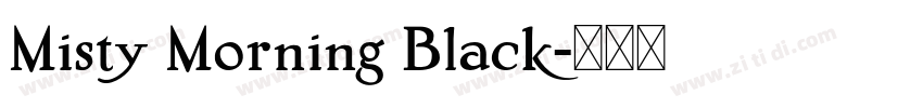 Misty Morning Black字体转换